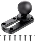 4 Inch Tough Track Kayak Mount Base With 1.5 Inch Ball T Bolt Track Rail Compatible With RAM Mounts, includes 8 stainless screws