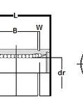 Technical diagram of ✝️ KB16 NB Bearing 16mm Ball Bushings Linear Motion Bearing with detailed measurements for mechanical systems.