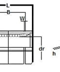 Technical diagram of KB20AJ NB Bearing 20mm Ball Bushings Linear Motion Bearing with labeled dimensions for automated systems.