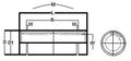 Technical diagram of KB25W NB Bearing 25mm Ball Bushings Linear Motion Bearing showing dimensions and component structure.