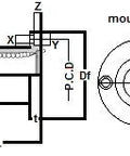Technical diagram of KBF20G NB Bearing 20mm Ball Bushings Linear Motion Bearing, showing dimensions and mounting holes.