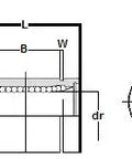 Technical diagram of ✝️ KBS8G NB Bearing 8mm Ball Bushings Linear Motion Bearing for smooth motion and alignment.