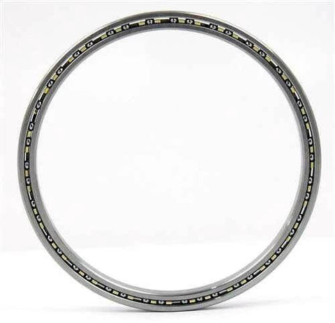 KD070CP0 Thin Section Bearing ID 7" OD 8" Width 1/2" inch showing open brass cage design.