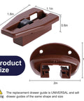 Dimensions of Kenlin Rite-Trak II Drawer Slides Replacement 5 Sets of Rite Track 2 Drawer Repair Parts for Dresser and Nightstand Drawers