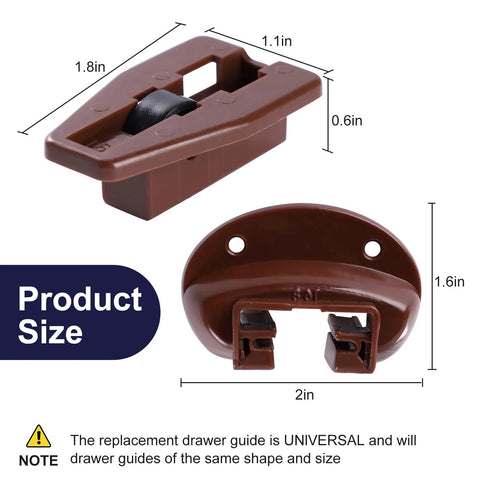 Dimensions of Kenlin Rite-Trak II Drawer Slides Replacement 5 Sets of Rite Track 2 Drawer Repair Parts for Dresser and Nightstand Drawers