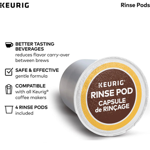 Cápsula de enjuague Keurig del kit de mantenimiento de 3 meses para cafeteras Keurig. Incluye solución descalcificadora, dos cartuchos de filtro de agua y cuatro cápsulas de enjuague compatibles con las máquinas Classic 1 y 2 K-Cup. Paquete de siete unidades.