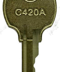 Disc Tumbler Cam Lock In Nickel Finish With Standard Keyed Operation Includes Two Cams And Mounting Hardware Seven Eighths Inch Head Diameter Five Eighths Inch Cam Width Key Type Alike Two Keys Model C420A key