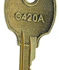 Key for Disc Tumbler Cam Lock In Nickel Finish With Standard Keyed Operation Includes Two Cams And Mounting Hardware C420A
