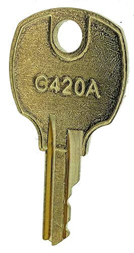 Key for Disc Tumbler Cam Lock In Nickel Finish With Standard Keyed Operation Includes Two Cams And Mounting Hardware C420A