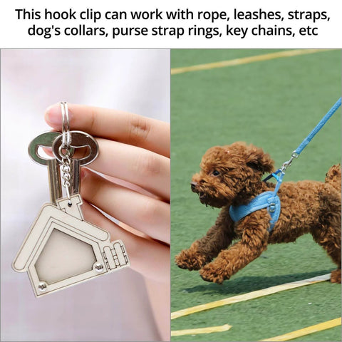 316 Stainless Steel Three And One Half Inch Swivel Eye Bolt Snap Hook 2 Pack used for key chain and pet leash