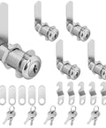 Keyed Alike Cam Locks One And A Half Inch Extra Long Cabinet Locks With Two Keys for Secure Files Drawers RV Cabinets