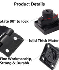 4 Pack Two And A Half Inch Keyed Hasp Locks With Two Keys Each Twist Knob Keyed Locking Hasp For Small Doors And Cabinets Black Metal Safety Latches