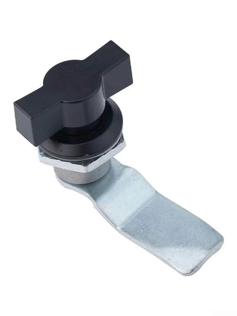 Keyless Cam Lock For Cabinet Doors Aluminum Alloy Turn Tongue With Cylindrical Tongue Durable Keyless Access Black