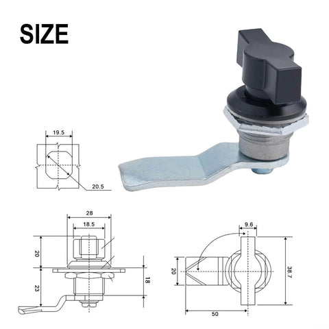 Keyless Cam Lock For Cabinet Doors Aluminum Alloy Turn Tongue With Cylindrical Tongue Durable Keyless Access