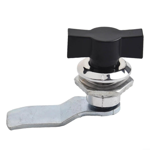 Keyless Cam Lock For Cabinet Doors Aluminum Alloy Turn Tongue With Cylindrical Tongue Durable Keyless Access For Distribution Cabinets Safes Lockers Vending Machines RV Camper Storage Doors Black