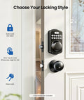 Keyless Entry Door Lock With Two Knobs And Electronic Backlit Keypad Deadbolt Auto Lock Up To 20 User Codes Smart Front Door Lock installed