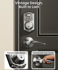Keyless Entry Door Lock With Dual Lever Handles And Electronic Keypad Deadbolt For Easy Installation And Secure Access