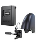 Gate Lock – Secure Keyless Fence Lock and Latch with 2-Way Access, black components, durable system for home security, 1-Pack.