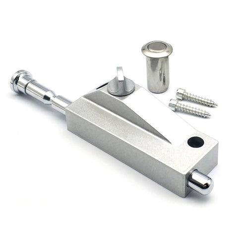 Sliding Patio Door Lock Keyless With Door Latch For Window Glass And Patio Doors High Quality Alloy Stainless Steel Construction Durable Silver Finish