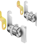 Secure cabinets and RV compartments with keyless thumb cam locks, a simple one and one eighth inch offset design for thin panels