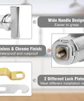 Secure cabinets and RV compartments with keyless thumb cam locks, a simple one and one eighth inch offset design shown in detail.