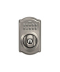 Camelot Keypad Deadbolt With Electronic Keyless Entry Lock Satin Nickel Finish For Front Door Back Door Home Office And Garage Battery Powered Grade Two Security Supports Nineteen Access Codes And Quick Secure Keyless Entry