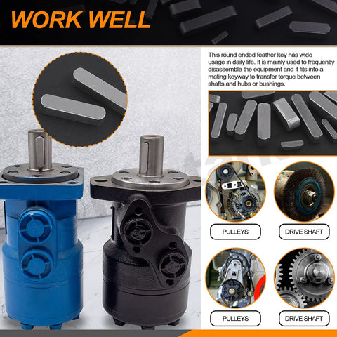 Comprehensive Keystock Kit With 140 Pieces In 16 Sizes Featuring Round Ended Feather Keys And Parallel Drive Shaft Keys For Keyways
