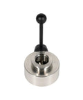 Industrial KF25 Vacuum Butterfly Valve in 304 Stainless Steel with FKM O Ring and black handle