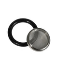 Top Notch Vacuum Flange Filter Screen Bracket For KF25 Vacuum Systems With 40 Mesh SS304 And FKM O Ring shown with mesh and ring.