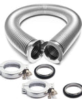 KF40 Vacuum Hose Kit, 2-Pack 750mm SS304 Bellows with N40 Flanges, 2 Clamps, 2 Rings, 2 FKM O-Rings for Vacuum System shown