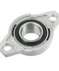 KFL005 25mm Bore Self Aligning Pillow Block Bearing With Zinc Alloy Rhombic Flange Base Pack of 2, rust resistant, front view