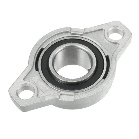 KFL005 25mm Bore Self Aligning Pillow Block Bearing With Zinc Alloy Rhombic Flange Base Pack of 2, rust resistant, front view