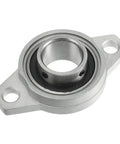KFL005 25mm Bore Self Aligning Pillow Block Bearing with Zinc Alloy Rhombic Flange Base, close-up view