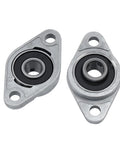 KFL08 Cylindrical Roller Bearing Flange Heavy Duty Four Pack From ZHYOHEN with Five Sixteenth Inch Bore, Zinc Alloy Housing