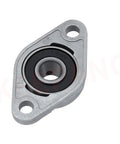 KFL08 Cylindrical Roller Bearing Flange with 5/16 inch bore, zinc alloy housing, front view