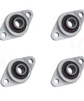 KFL08 Cylindrical Roller Bearing Flange Heavy Duty Four Pack From ZHYOHEN With Five Sixteenth Inch Bore Zinc Alloy Housing