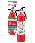 Front view of Multi Purpose Fire Extinguisher 1A10BC For Home Office Dorm And Residential Use All Metal Construction Compact And Lightweight