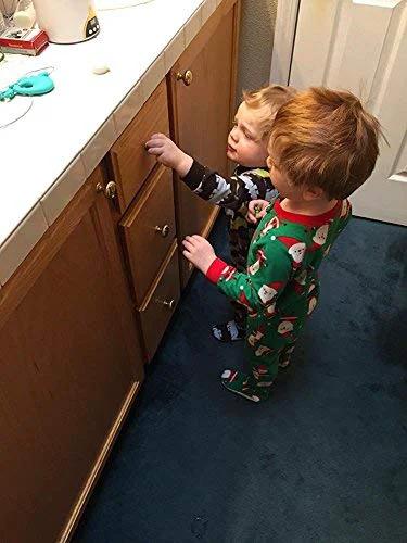 Keep curious kids safe with invisible magnetic cabinet locks that install quickly with 3M adhesive, include 2 keys and strong magnets.