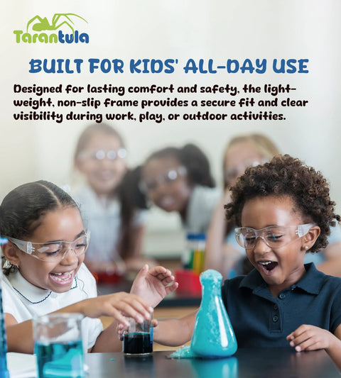 Kids Safety Glasses Pack Six EN166 Z87 Anti Fog UV Scratch Resistant Colorful in classroom activity