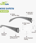 Kids Safety Glasses Pack Six EN166 Z87 Anti Fog UV Scratch Resistant Colorful with ergonomic temples, high impact lens.