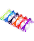 Kids Safety Glasses Pack Six EN166 Z87 Anti Fog UV Scratch Resistant Colorful shown in vibrant assorted colors