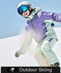 Child skiing downhill wearing kids ski goggles for boys and girls ages 5 to 14 safe TPU frame anti fog lenses, smiling in winter gear.