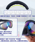 2 Pack Kids Ski And Snowboard Goggles For All Ages Boys And Girls Snow Sports with thick foam and UV400 PC lens