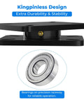 Greaseable 5000 Lb Rating Heavy Duty Bearing Plate Turntable For Workstations And Displays, black steel platform, kingpinless design