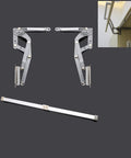 Kitchen Cabinet Door Flap Up Support Furniture Hinge and Translational Lift Up Mechanism showing installation view.