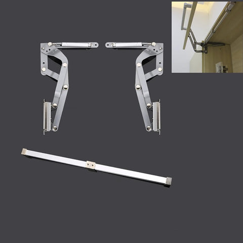 Kitchen Cabinet Door Flap Up Support Furniture Hinge and Translational Lift Up Mechanism showing installation view.
