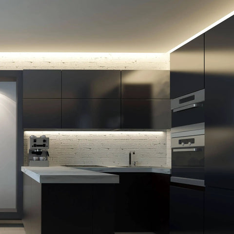96 Inch Hardwired LED Under Cabinet Strip Light With 3680 Lumens At 3000K Warm White, 120V Kitchen And Living Room Lighting