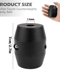 Universal Hose Weight Ball Replacement For Kitchen Pull Down Faucets With Screw Type Gravity Ball in hand showing size.