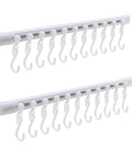 Kitchen Utensil Hanging Rrack - Hooks for Kitchen Utensils, No Drilling Wall Mounted Utensil Holder, Pack of 2 shown with 20 total hooks.