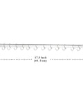 Kitchen Utensil Rail Organizer - Wall Mounted Gourmet Rack With 14 Hooks shown measuring 17.5 inches in length